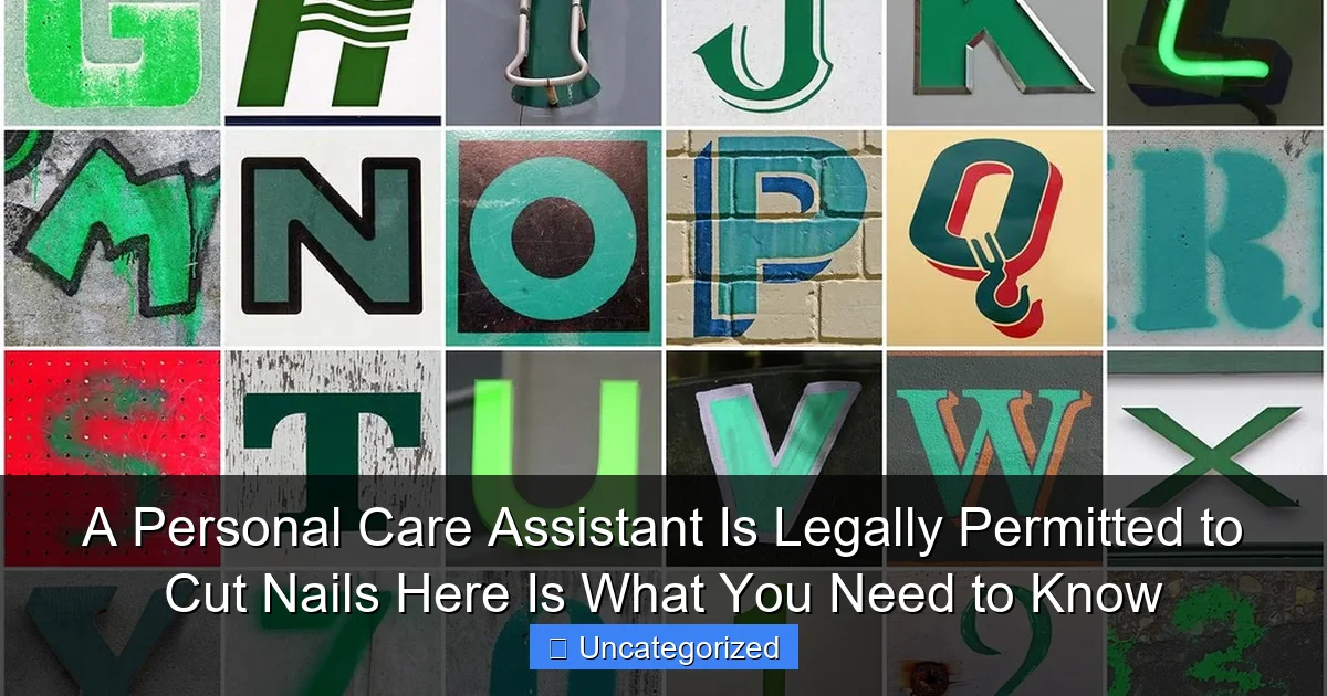 A Personal Care Assistant Is Legally Permitted to Cut Nails Here Is What You Need to Know