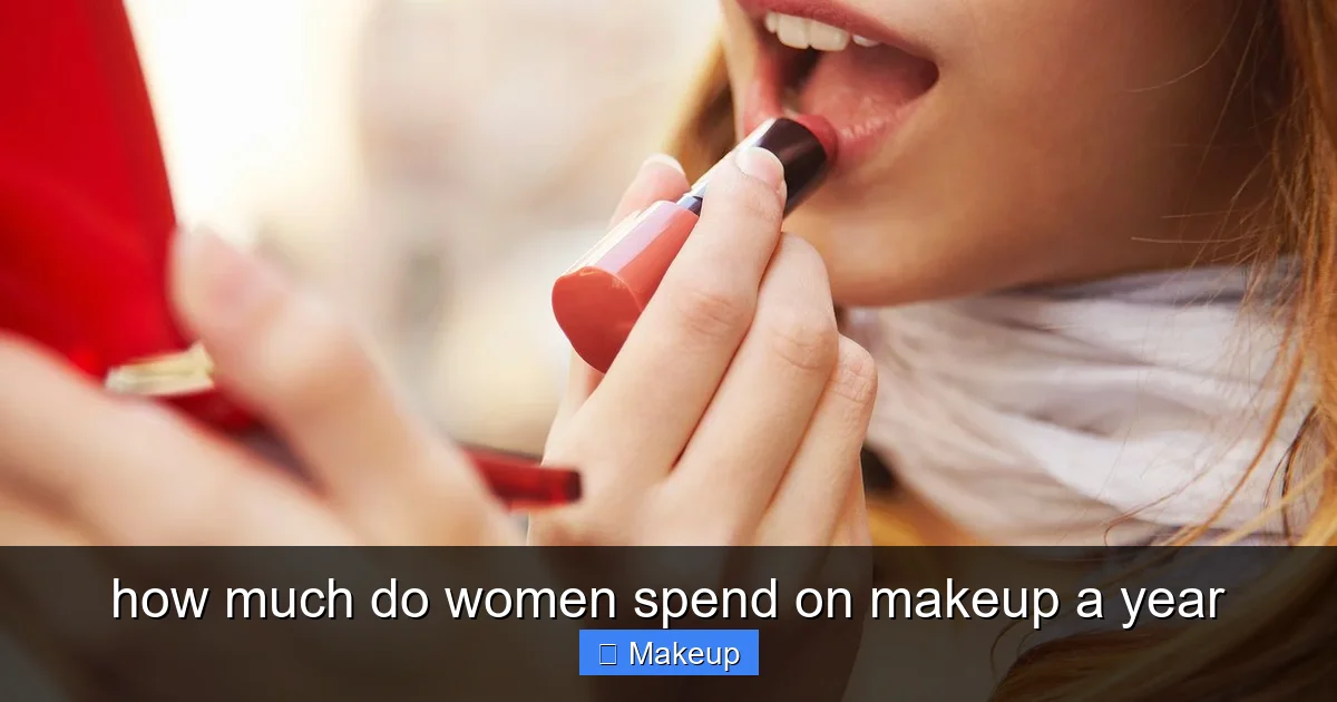 how much do women spend on makeup a year - content2 visual guide