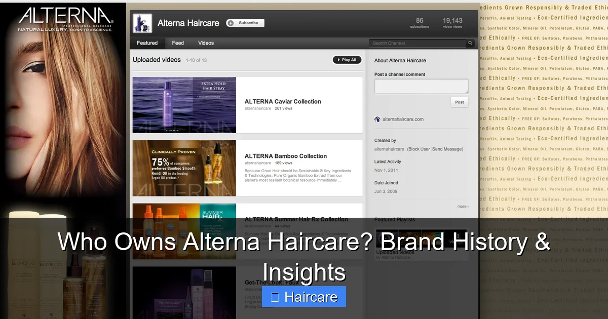 Who Owns Alterna Haircare? Brand History & Insights - content2 visual guide