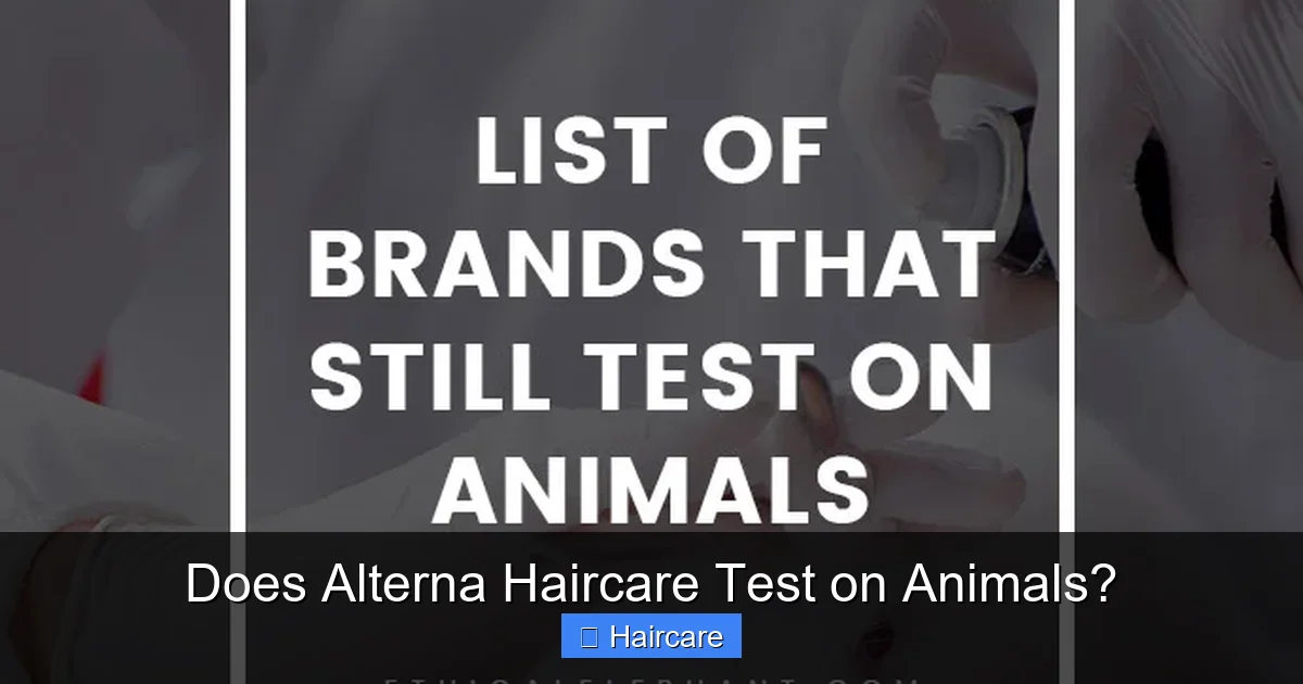 Does Alterna Haircare Test on Animals? - content1 visual guide