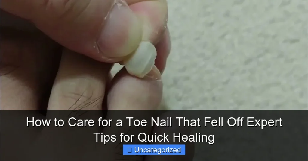 How to Care for a Toe Nail That Fell Off Expert Tips for Quick Healing