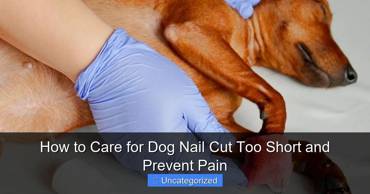 How to Care for Dog Nail Cut Too Short and Prevent Pain