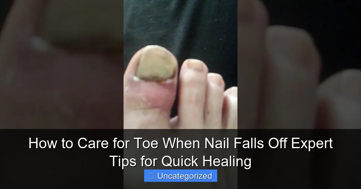 How to Care for Toe When Nail Falls Off Expert Tips for Quick Healing