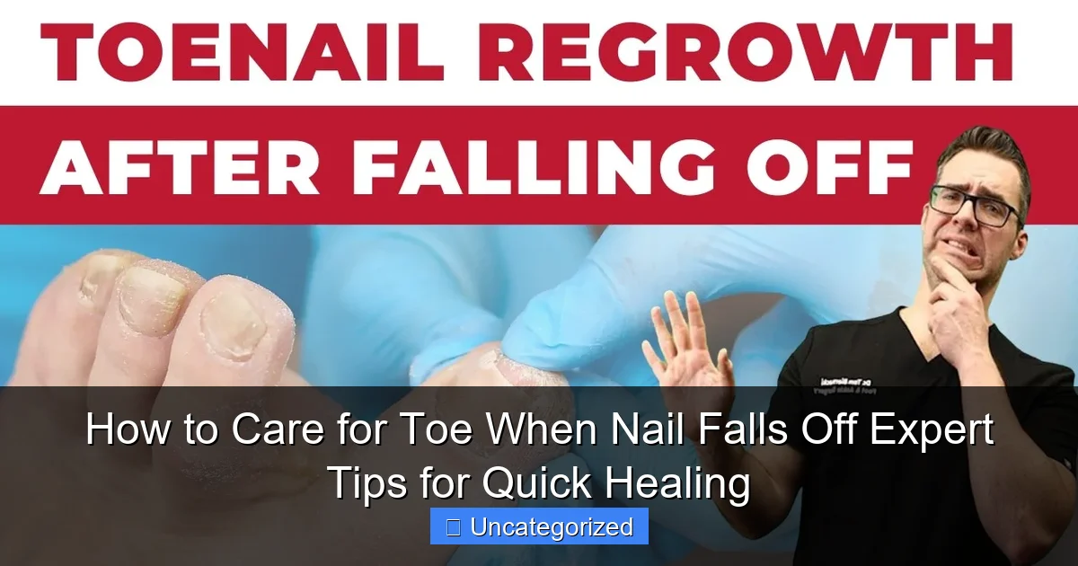 How to Care for Toe When Nail Falls Off Expert Tips for Quick Healing