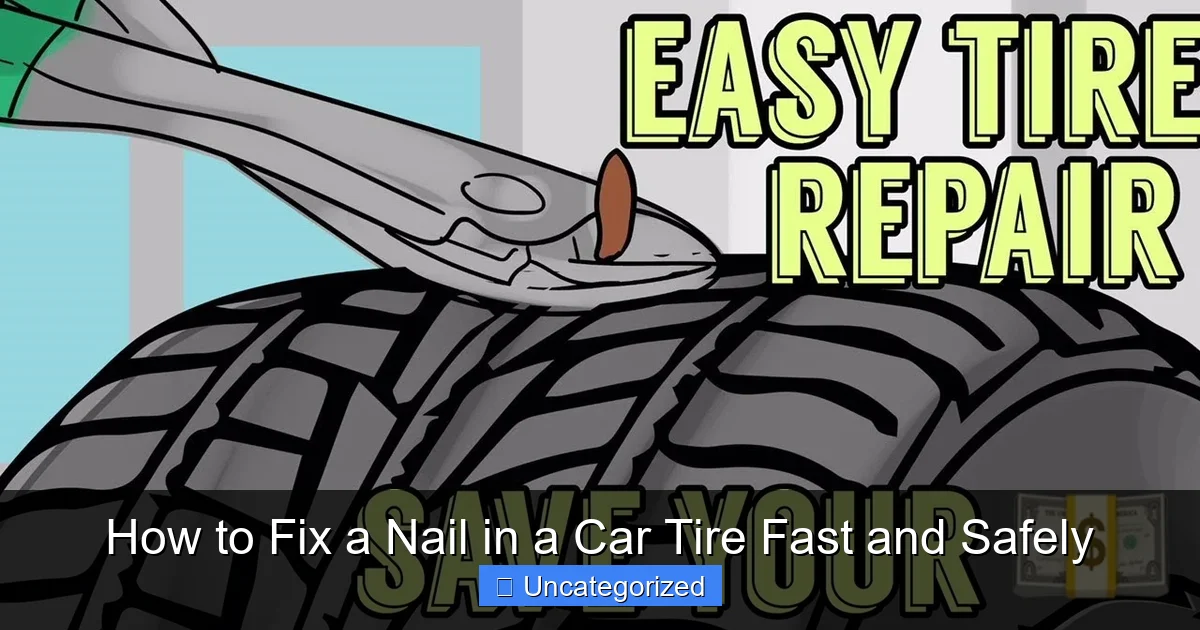 How to Fix a Nail in a Car Tire Fast and Safely
