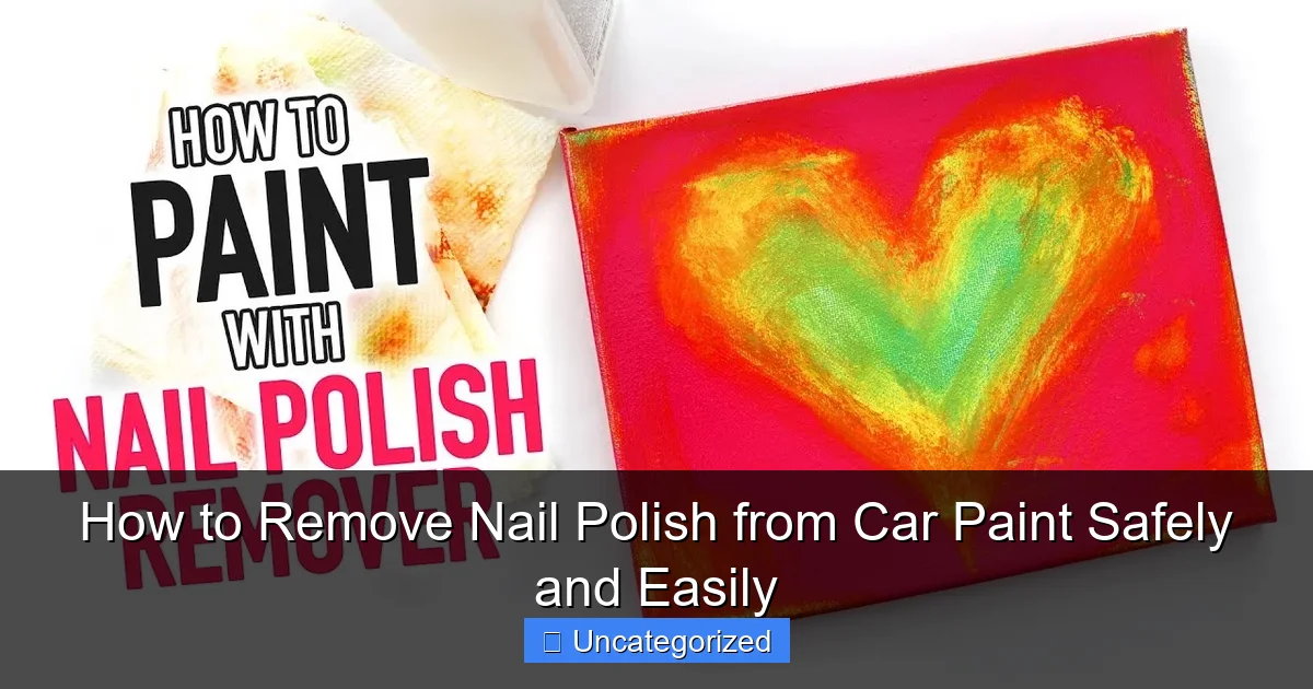 How to Remove Nail Polish from Car Paint Safely and Easily