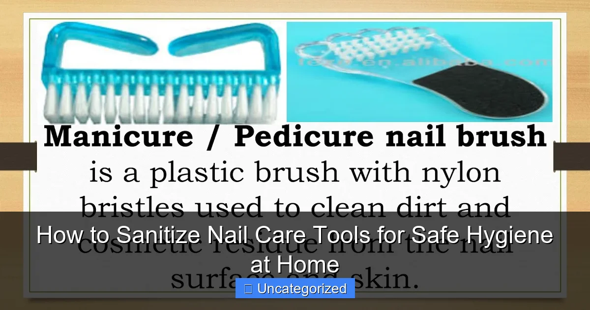 How to Sanitize Nail Care Tools for Safe Hygiene at Home