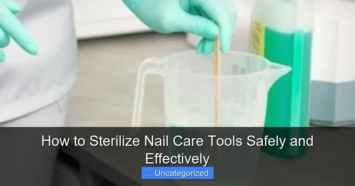 How to Sterilize Nail Care Tools Safely and Effectively