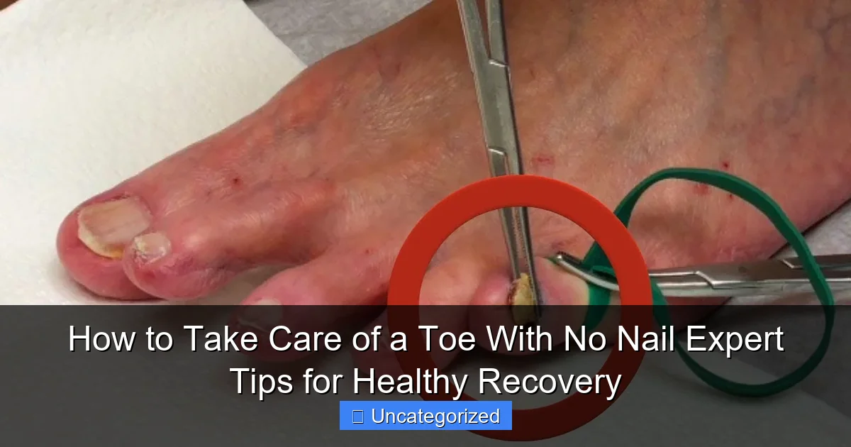 How to Take Care of a Toe With No Nail Expert Tips for Healthy Recovery