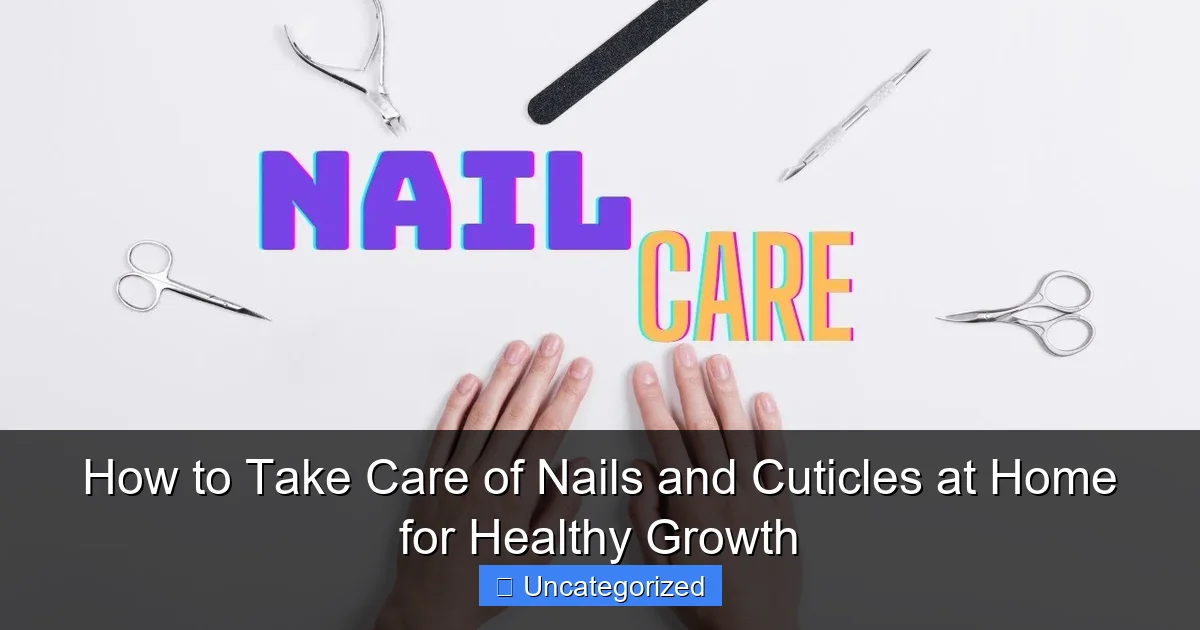 How to Take Care of Nails and Cuticles at Home for Healthy Growth