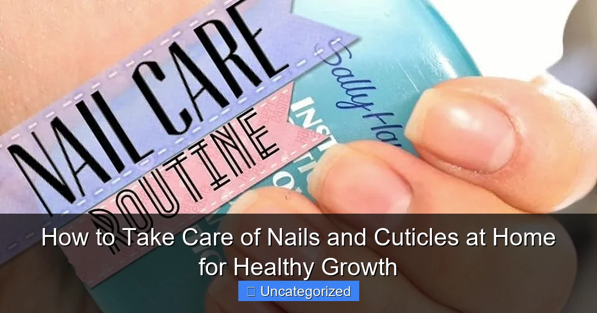 How to Take Care of Nails and Cuticles at Home for Healthy Growth