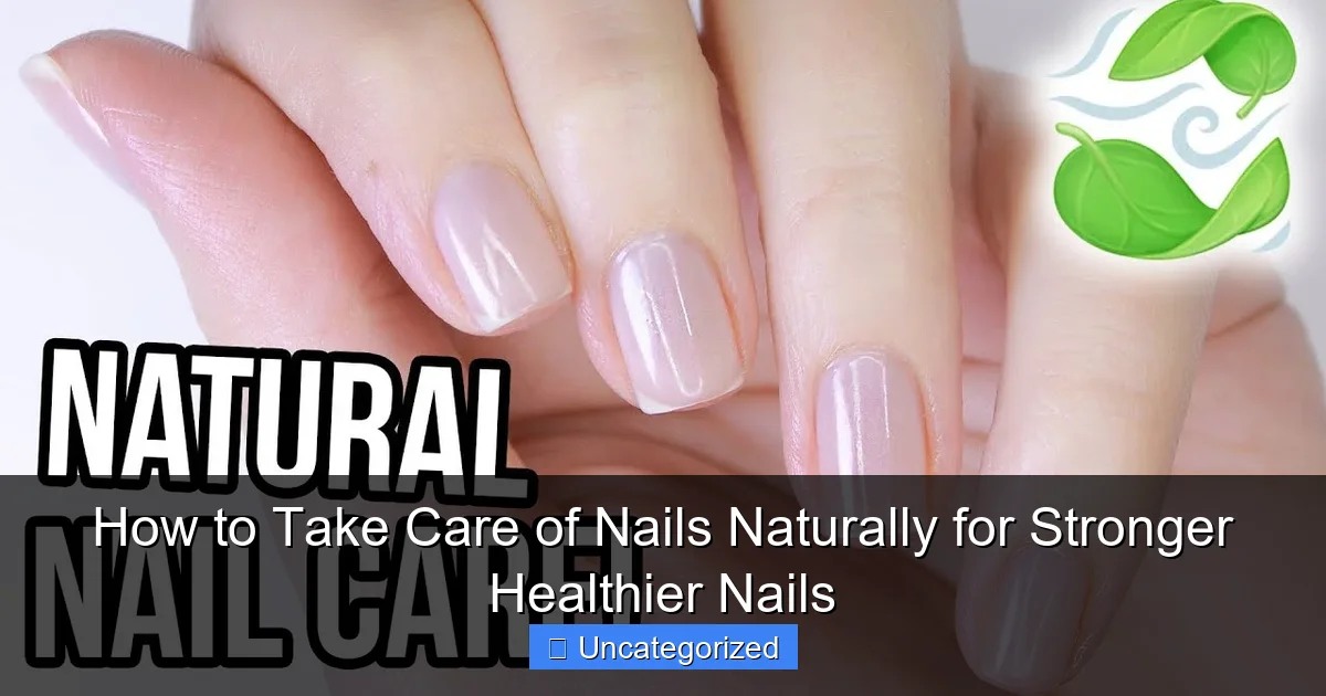 How to Take Care of Nails Naturally for Stronger Healthier Nails