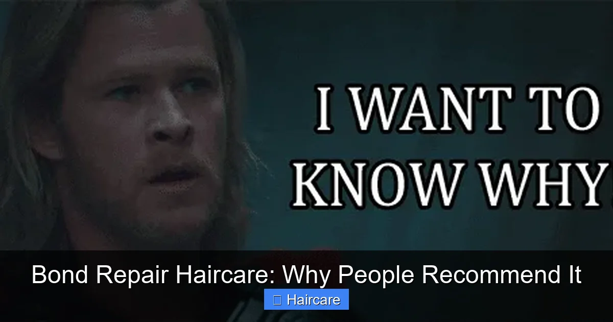 Featured image for Bond Repair Haircare: Why People Recommend It